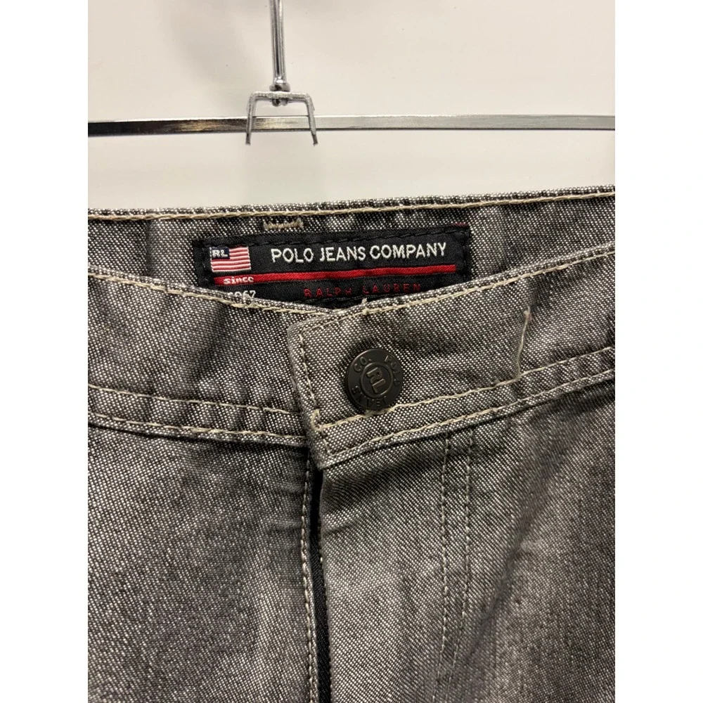 Vintage‎ Polo Jeans Ralph Lauren Carpenter Pants Mens 36x32 Grey Utility Good